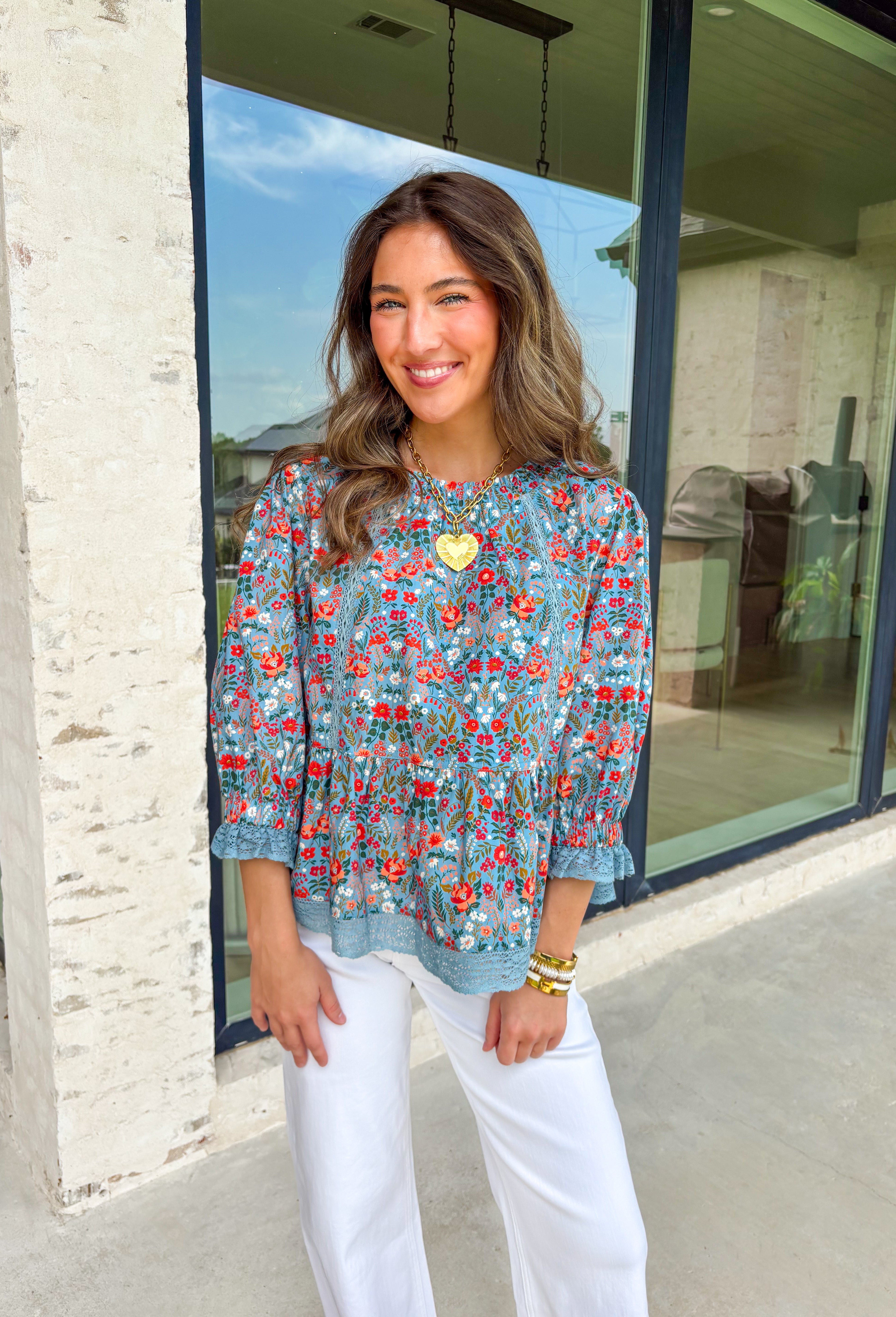 On My Mind Floral Top - Groovy's