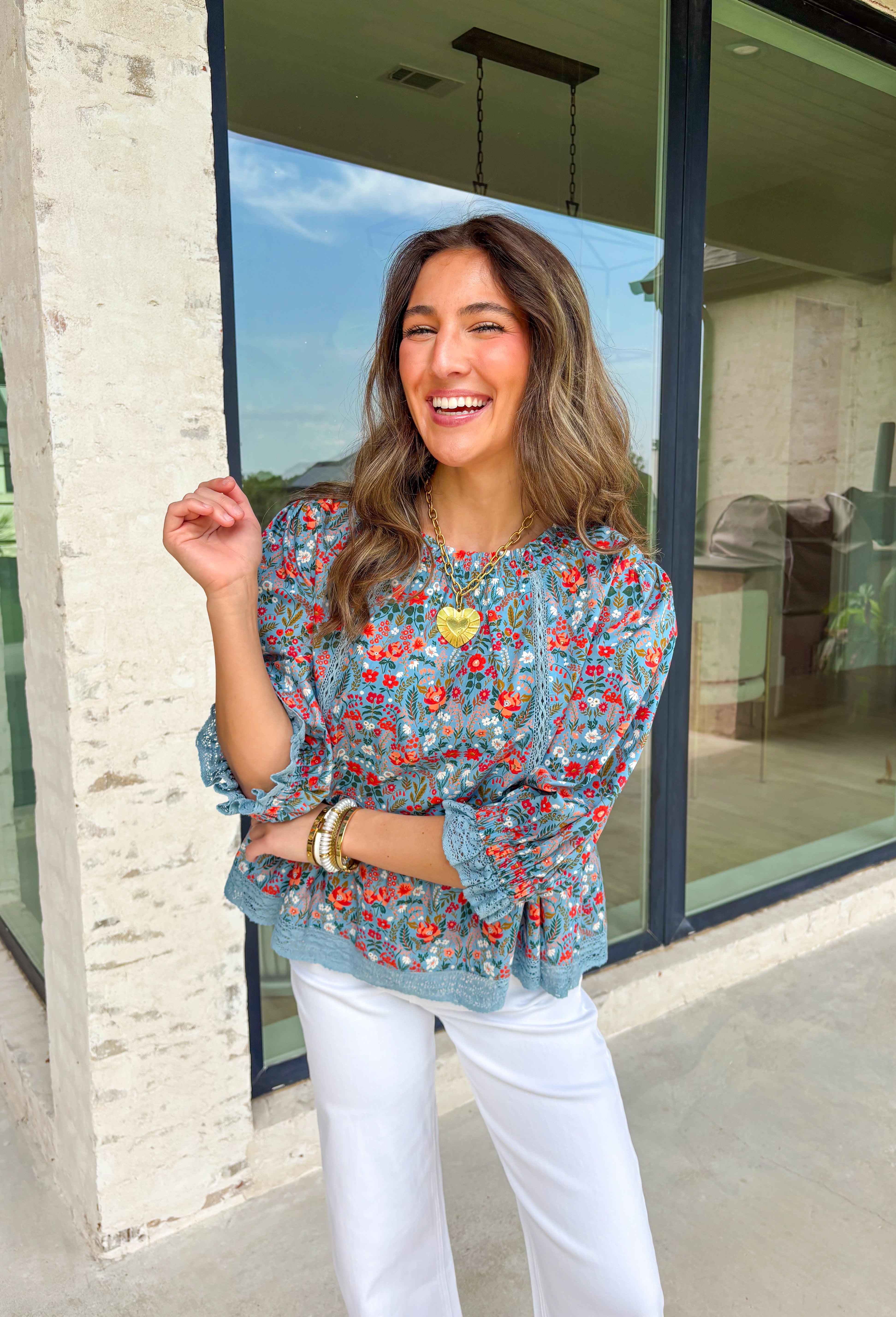 On My Mind Floral Top - Groovy's