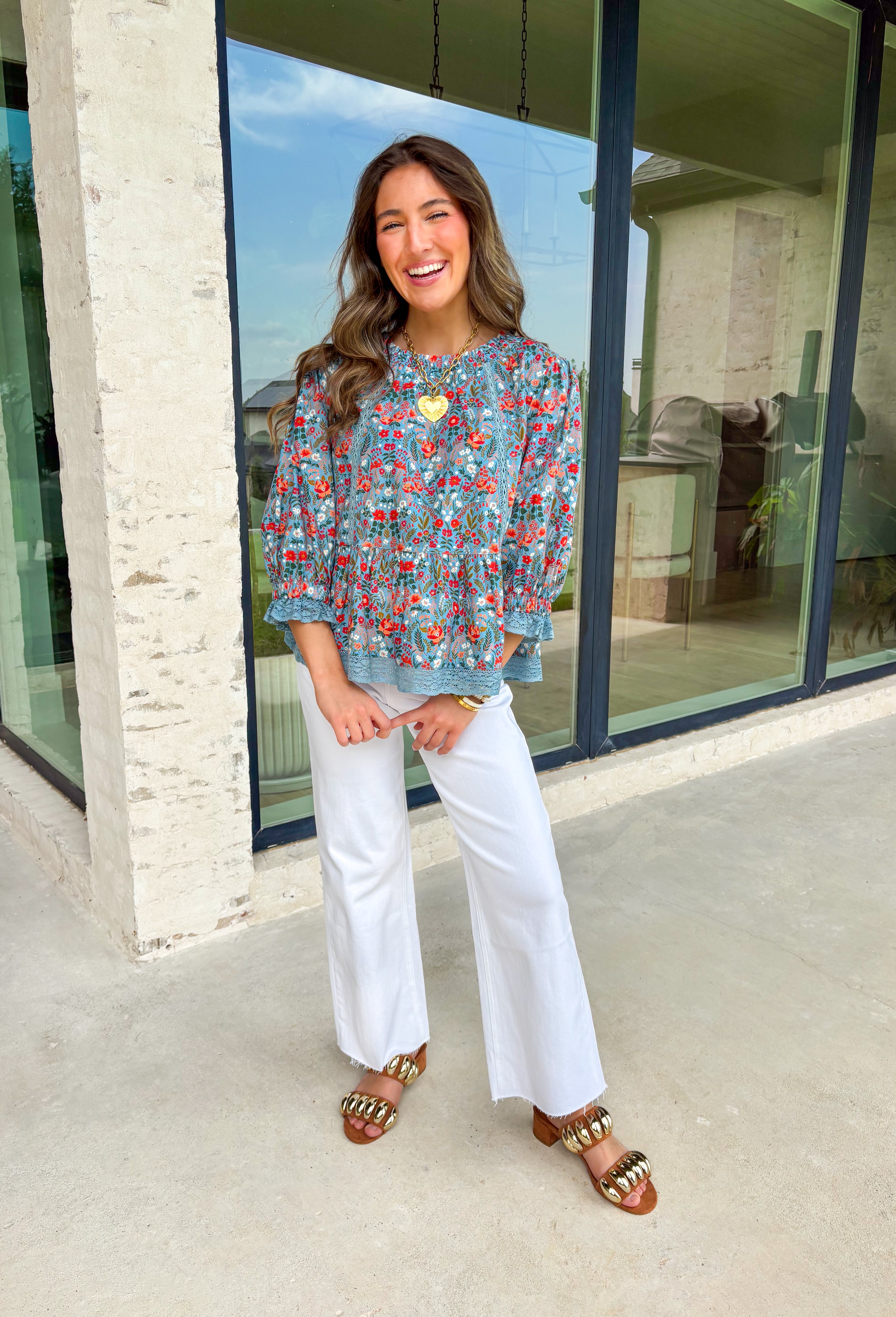 On My Mind Floral Top - Groovy's