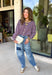 Rich fall colors come together beautifully in this cozy striped cardigan! Featuring burgundy and light blue stripes accented with warm tan trim, this timeless knit adds the perfect pop of seasonal color to any outfit. The button-down front offers endless styling options, while the ribbed neckline gives it a classic finish. Soft, lightweight, and easy to layer, this cardigan is perfect for everything from office days and coffee dates to football weekends and crisp autumn afternoons.