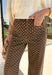 These wide leg pants from Entro are the perfect way to add a little personality to your everyday wardrobe. Designed in a rich brown denim with a classic white polka dot print, they offer a fun yet timeless look that's easy to style all season long. The flattering wide leg silhouette creates an effortlessly elevated feel, while the sturdy cotton denim and functional pockets make them as practical as they are stylish. 