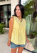 A little texture goes a long way! This sleeveless butter yellow top by Fate combines soft cotton with airy mesh and delicate appliqué details for a unique, elevated twist on a classic top. Lightweight, breathable, and endlessly versatile, it’s the perfect piece to dress up or down, making it a year-round favorite.