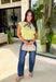 Say hello to your new sunshine staple! This butter yellow short sleeve top is giving all the happy, fresh vibes with its tiered peplum silhouette and delicate shirred detailing throughout. The lightweight, textured cotton keeps it breathable and easy to wear, while the cropped length and elastic hem create a flattering shape that pairs perfectly with high-rise denim. It’s playful, feminine, and made for warm days when you want something effortless but still extra cute.