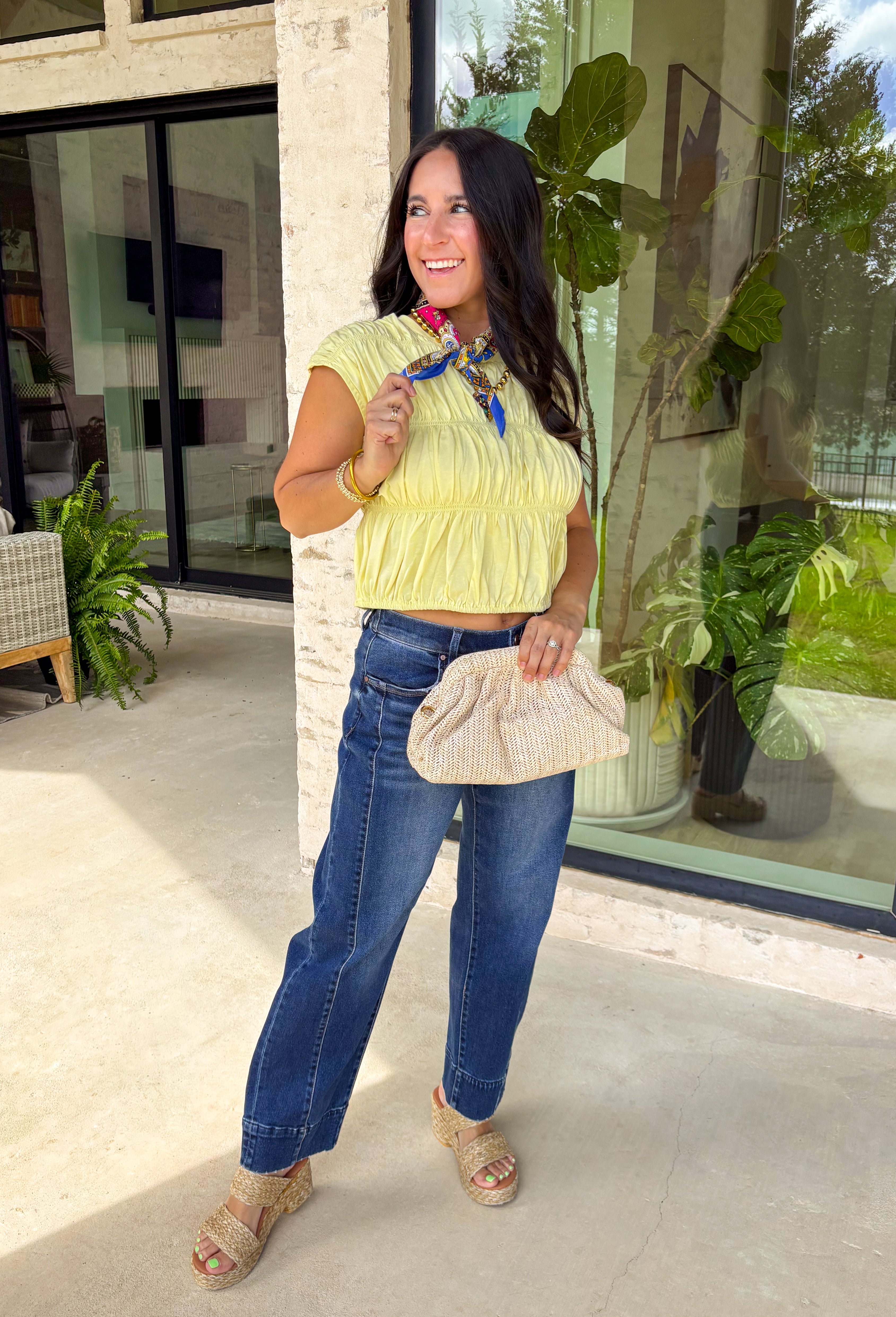 Relaxed, cool, and effortlessly on-trend! These dark wash slouchy crop barrel jeans by Risen bring the perfect mix of comfort and style. The slouchy fit and cropped length give them that laid-back, modern feel, while the rich dark wash keeps them easy to dress up or down. Designed with added stretch for all-day comfort, these jeans move with you while maintaining their shape. The barrel silhouette adds a fun, fashion-forward touch that makes them a standout piece in your everyday rotation.