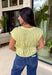 Say hello to your new sunshine staple! This butter yellow short sleeve top is giving all the happy, fresh vibes with its tiered peplum silhouette and delicate shirred detailing throughout. The lightweight, textured cotton keeps it breathable and easy to wear, while the cropped length and elastic hem create a flattering shape that pairs perfectly with high-rise denim. It’s playful, feminine, and made for warm days when you want something effortless but still extra cute.