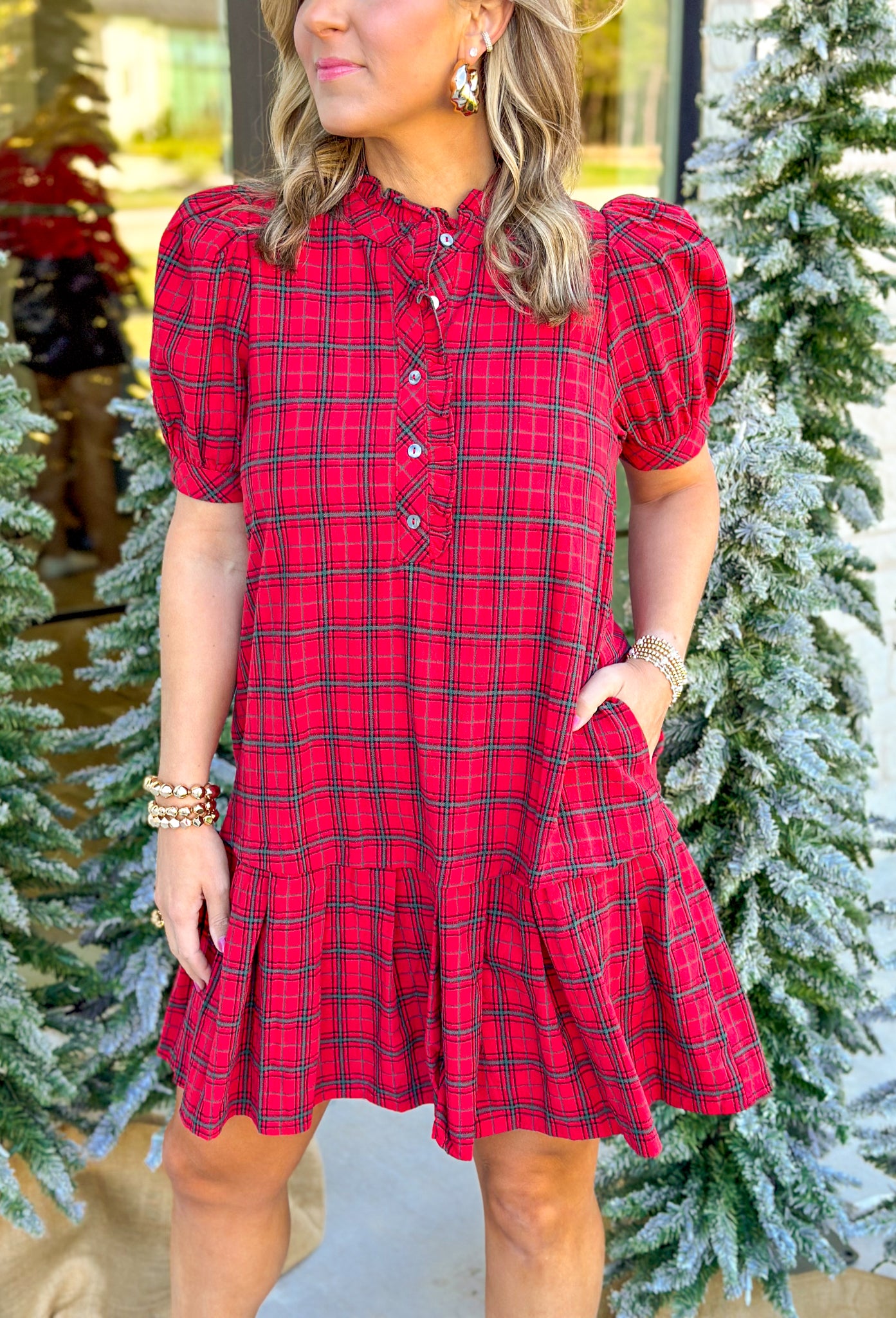 Queen Of Hearts Plaid Dress