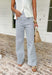 These white wide leg denim jeans with blue stripes are the statement pair your summer wardrobe has been waiting for! The vertical stripe detail gives a lengthening, flattering look while adding a fresh, coastal-inspired vibe. Designed with a comfortable stretch and breezy wide leg fit, they’re perfect for staying cool while still looking put together. Dress them up with a blouse or keep it casual with a tank or tee—either way, they do all the work for you. 