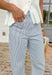 These white wide leg denim jeans with blue stripes are the statement pair your summer wardrobe has been waiting for! The vertical stripe detail gives a lengthening, flattering look while adding a fresh, coastal-inspired vibe. Designed with a comfortable stretch and breezy wide leg fit, they’re perfect for staying cool while still looking put together. Dress them up with a blouse or keep it casual with a tank or tee—either way, they do all the work for you. 