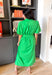 Easy, breezy, and made for sunny spring days, this green short sleeve midi dress by Entro is the kind of throw-on-and-go piece you’ll reach for nonstop. The puff sleeves add a sweet, feminine touch, while the matching self-tie belt lets you cinch the waist for a flattering fit. Lightweight and comfy, it’s perfect for everything from weekend plans to special occasions, you'll constantly find yourself reaching for this!