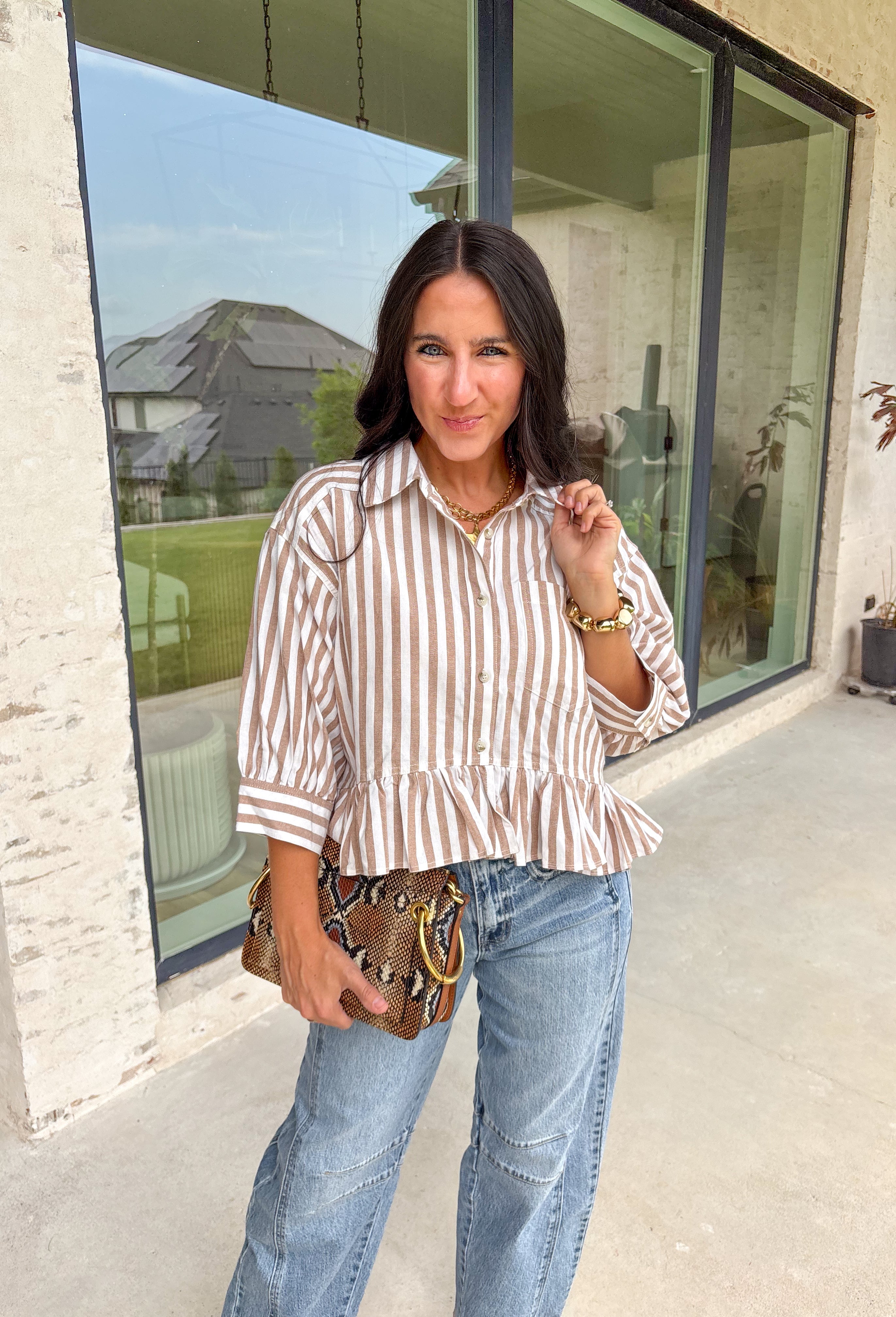 Read My Mind Stripe Top - Groovy's