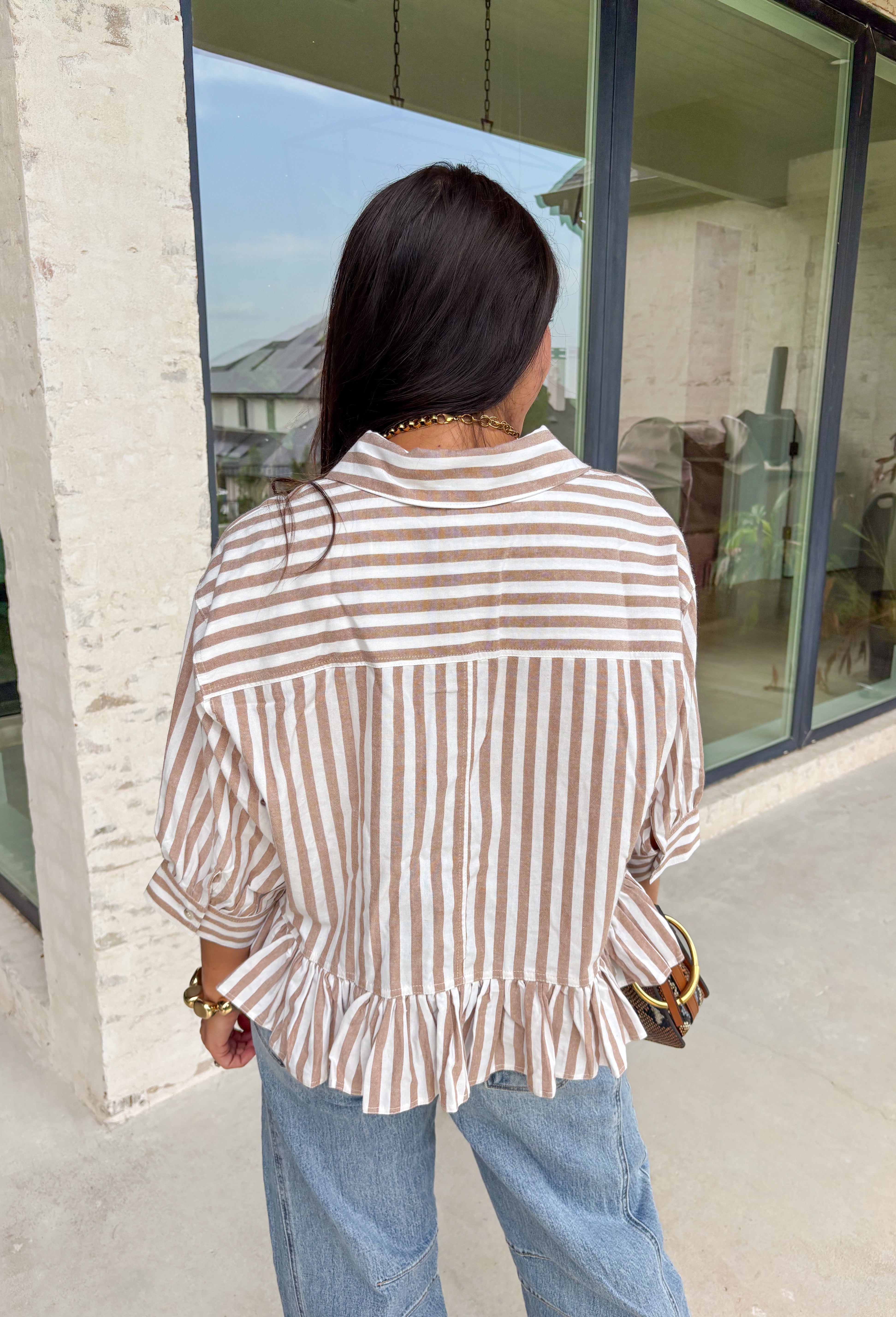 Read My Mind Stripe Top - Groovy's