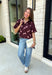 Classic polka dots meet rich fall color in this charming burgundy top! Featuring a soft mauve polka dot print, this top is an effortless way to add personality to your everyday wardrobe. The hidden button front creates a clean, polished look, while the foldover neckline and front pocket add timeless details you'll love. Finished with short puff sleeves, this versatile top is perfect for everything from workdays to weekend brunches and pairs beautifully with your favorite fall denim.