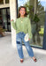 Nothing says cozy season quite like the perfect everyday sweater, and this one from Things Between is sure to become your new favorite. Designed in a matcha hue, this soft knit sweater is effortlessly timeless and easy to style with all your favorite fall pieces. The cozy knit construction offers warmth without feeling bulky, making it perfect for layering on crisp mornings or wearing on its own throughout the season. 