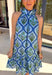 Light, breezy, and made for sunny spring days, this light blue sleeveless dress by Entro is a dreamy warm-weather favorite. Designed with a halter neckline and adjustable tie closure in the back, it offers a flattering fit with an easy, feminine feel. The floral print in soft shades of blue and green adds a fresh pop of color, while the fully lined cotton fabric keeps it comfortable and breathable for all your spring and summer plans.