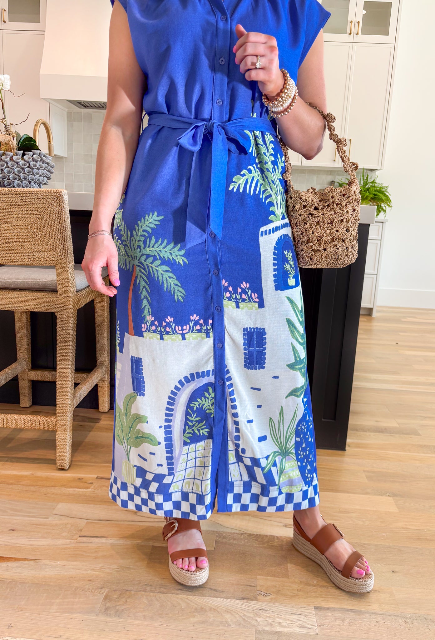 Santorini Is Calling Midi Dress - Groovy's
