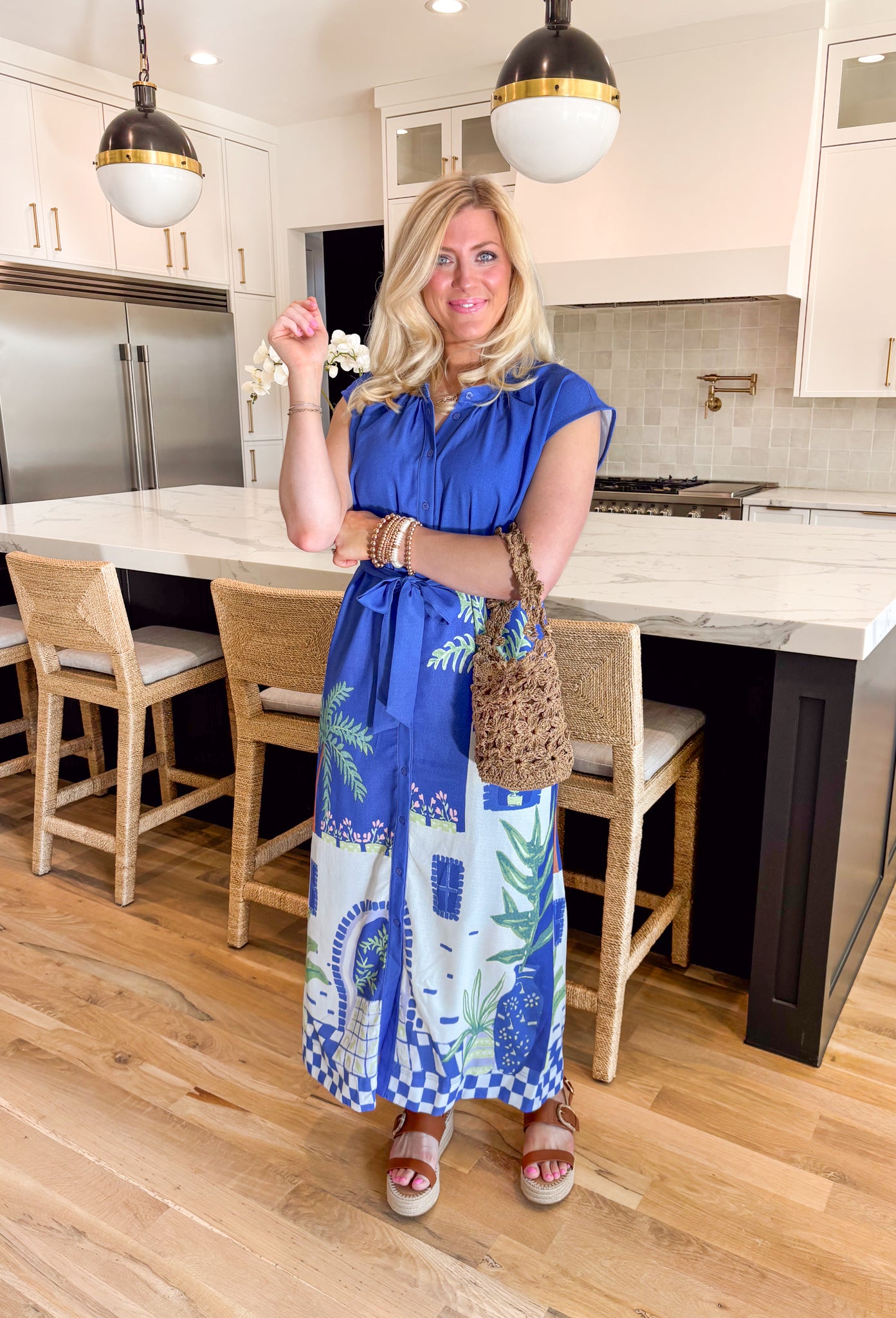 Santorini Is Calling Midi Dress - Groovy's