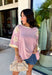 This mauve star print tee is the perfect mix of casual and cute for summer days! The soft mauve base paired with cream stars gives it a playful, laid-back vibe, while the embroidered details add that extra touch that makes it feel special. The contrast cream neckline and sleeves keep it fresh, and the exposed hem in the back adds a subtle, cool detail. Made from breathable cotton, it’s an easy throw-on piece for everything from errands to relaxed weekends. 