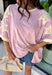 This mauve star print tee is the perfect mix of casual and cute for summer days! The soft mauve base paired with cream stars gives it a playful, laid-back vibe, while the embroidered details add that extra touch that makes it feel special. The contrast cream neckline and sleeves keep it fresh, and the exposed hem in the back adds a subtle, cool detail. Made from breathable cotton, it’s an easy throw-on piece for everything from errands to relaxed weekends. 
