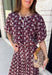 Effortlessly coordinated and beautifully feminine, this matching set is made for all your favorite fall occasions! Featuring a rich maroon hue with delicate off white floral embroidery, this two-piece outfit makes getting dressed easy while still looking polished. The short sleeve top is finished with a comfortable elastic hem, while the coordinating midi skirt features an elastic waistband for an easy, flattering fit. 