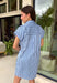 This light blue stripe dress is the kind of easy, polished piece you’ll reach for all summer long! The navy stripe print keeps it classic, while the collared v-neckline adds a slightly elevated touch that still feels effortless. With cuffed sleeves and a front pocket, it has that relaxed, everyday feel—plus side pockets (always a win). Made from breathable cotton and fully lined, it’s comfortable enough for all-day wear. From errands to lunch plans, this dress makes getting ready simple. 