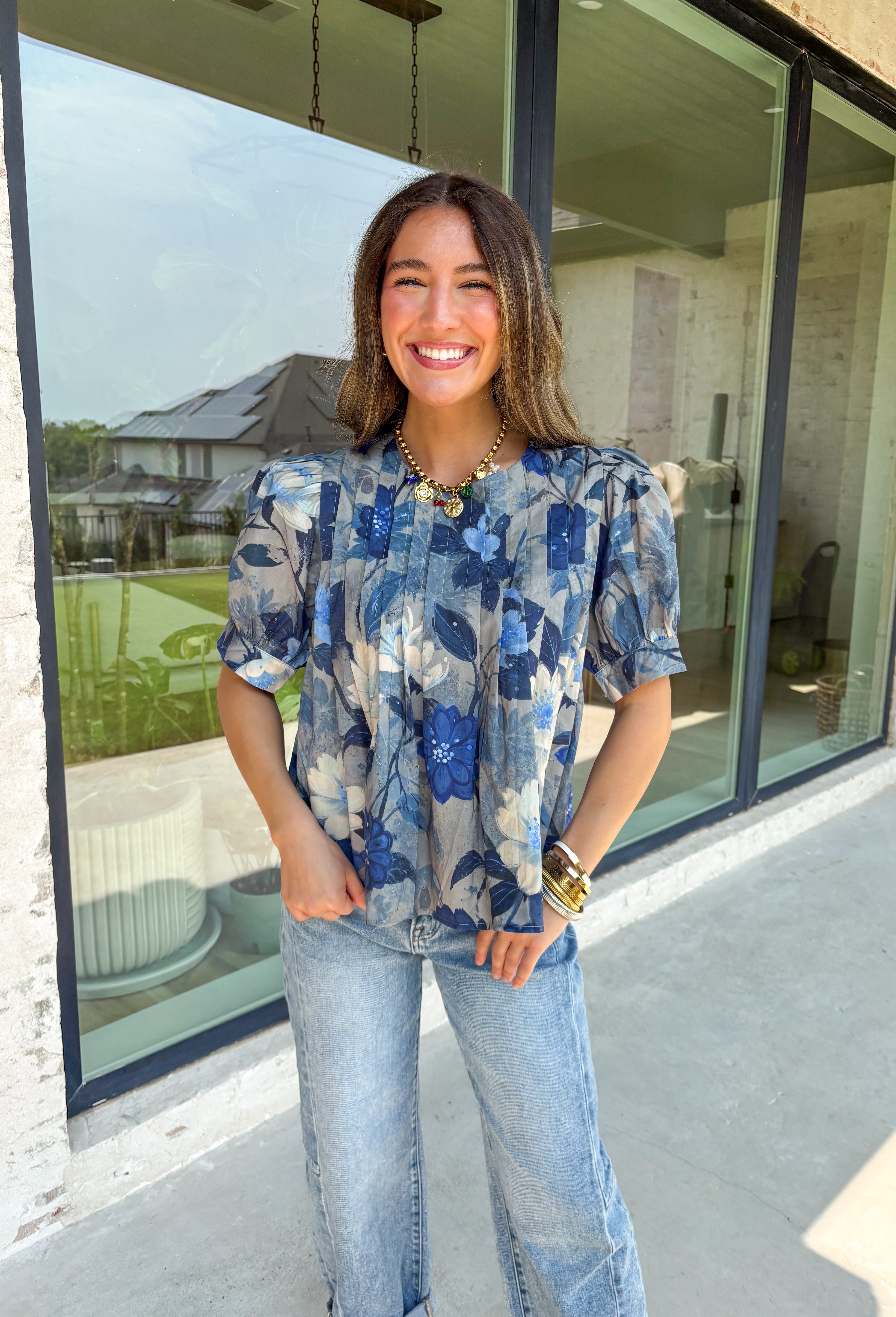 Sonoma Charm Floral Top - Groovy's