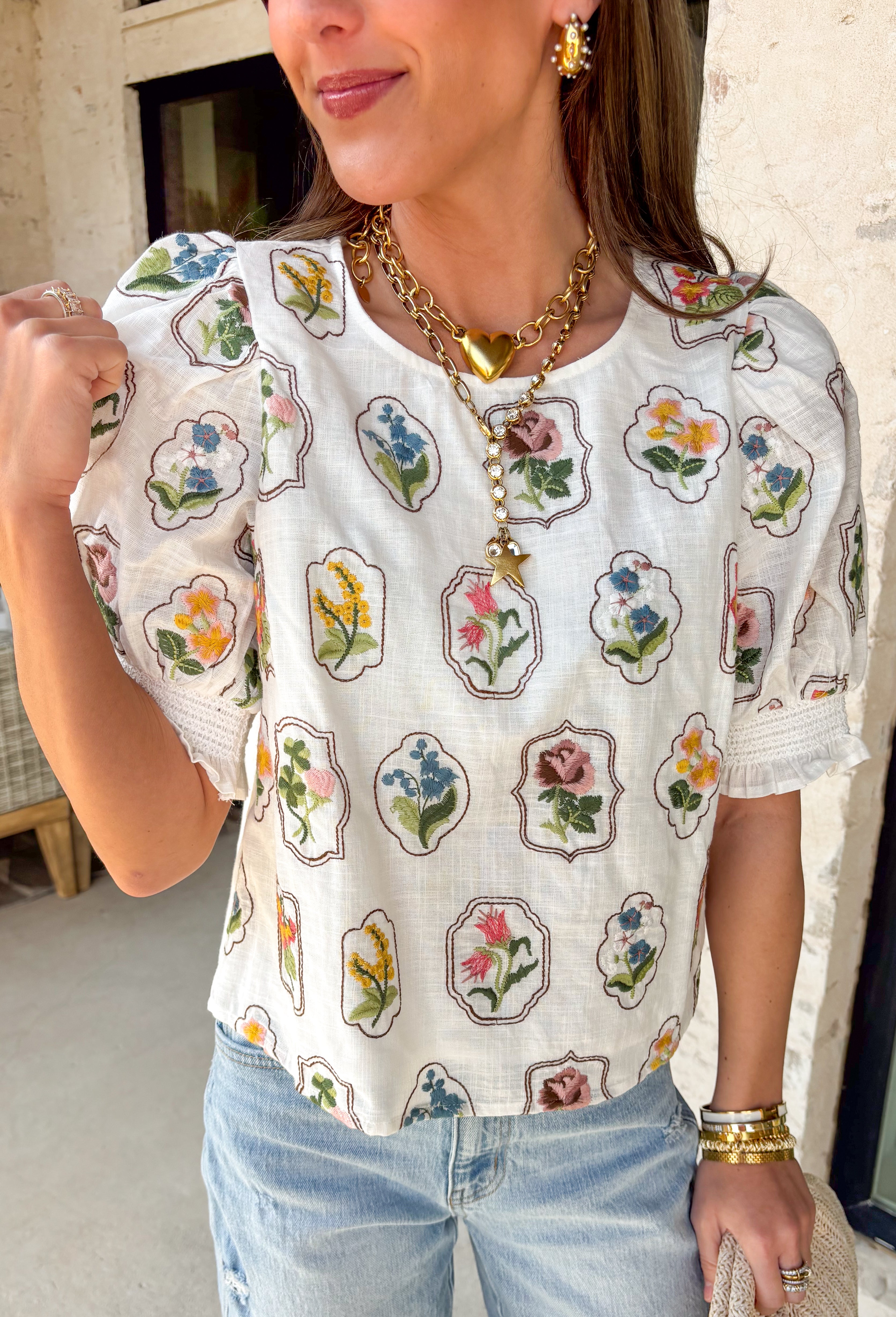 Sparks Fly Floral Top - Clothing - Tops - Entro - Groovy's