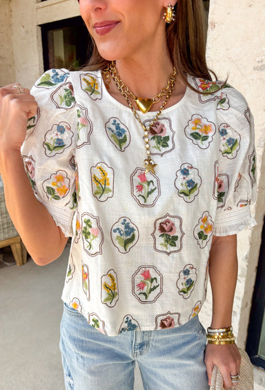 Sparks Fly Floral Top - Clothing - Tops - Entro - Groovy's