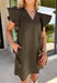 Effortlessly timeless and perfect for the season, this brown mini dress is one you'll reach for all fall long! Crafted from a breathable cotton and linen blend, it features a flattering v-neckline accented with delicate stitching for an elevated touch. The flutter sleeves add soft, feminine movement, while the lined design and side pockets make it as practical as it is beautiful. Finished with a back keyhole button closure.