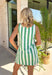 This green and white stripe sleeveless dress is the kind of easy summer piece you’ll keep reaching for! Made from breathable 100% cotton, it’s lightweight, comfortable, and perfect for warm days on the go. The front button details add a classic touch, while the stripe print keeps it fresh and fun for the season. And yes—side pockets make it even better. Whether you’re heading to brunch, errands, or a casual dinner, this dress makes getting ready feel effortless. 