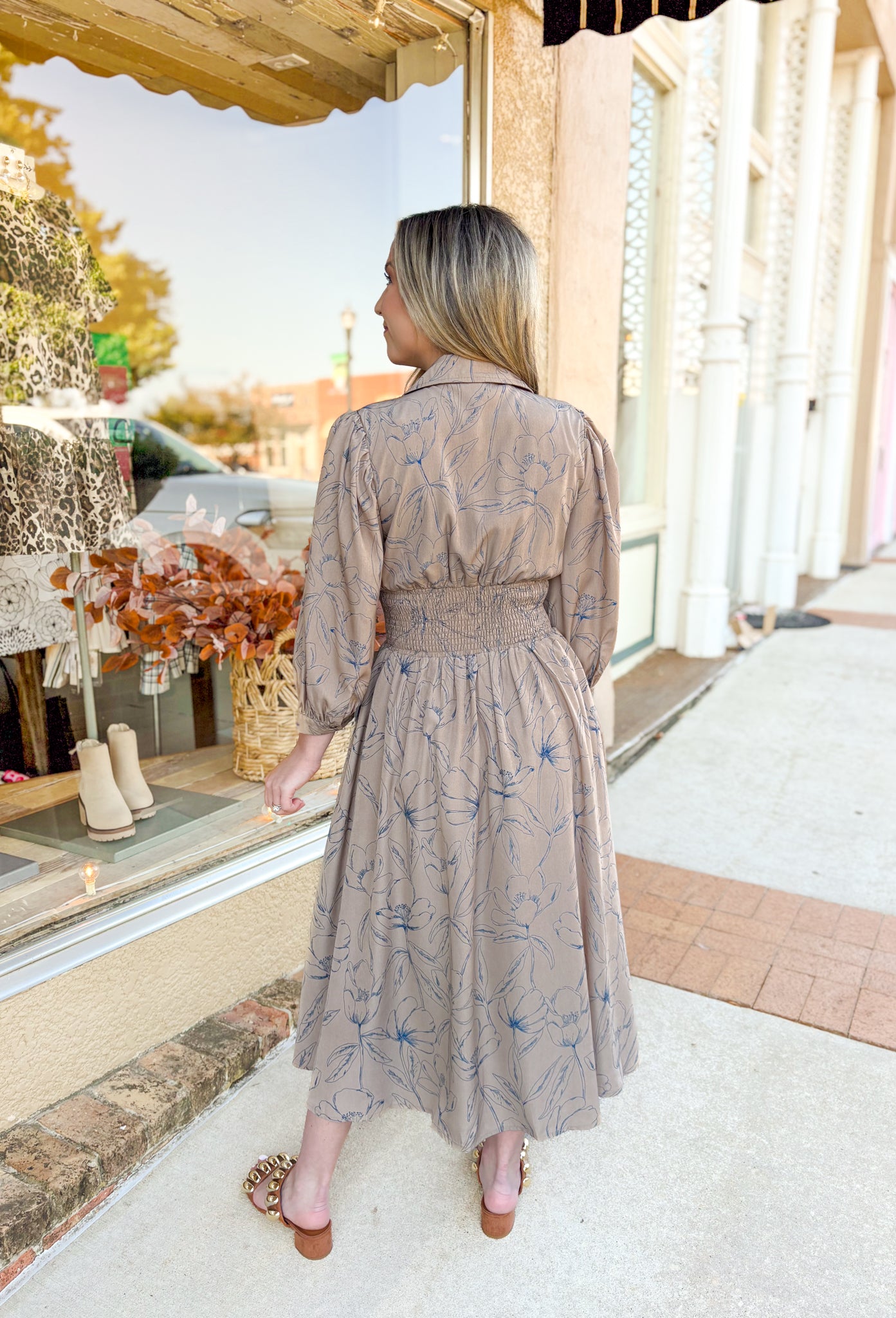 Subtle Hints Floral Midi Dress