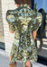Welcome the season in effortless style with this charming floral dress! Featuring a rich olive backdrop with beautiful blue and soft green florals, this dress captures everything we love about fall. The ruffled high neckline and button front add timeless charm, while the self-tie waist in the back creates a flattering silhouette that's easy to customize. Finished with short puff sleeves, side pockets, and a fully lined design.