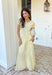 This yellow and white stripe two piece set is bringing all the sunshine to your warm weather wardrobe! The short sleeve top features cuffed sleeves and a subtle keyhole closure for a polished touch, while the matching tiered midi skirt with an elastic waistband keeps things comfortable and flattering. Made from breathable 100% cotton, this set is perfect for warm days filled with brunch plans, baby showers, or weekend outings. 