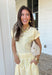 This yellow and white stripe two piece set is bringing all the sunshine to your warm weather wardrobe! The short sleeve top features cuffed sleeves and a subtle keyhole closure for a polished touch, while the matching tiered midi skirt with an elastic waistband keeps things comfortable and flattering. Made from breathable 100% cotton, this set is perfect for warm days filled with brunch plans, baby showers, or weekend outings. 