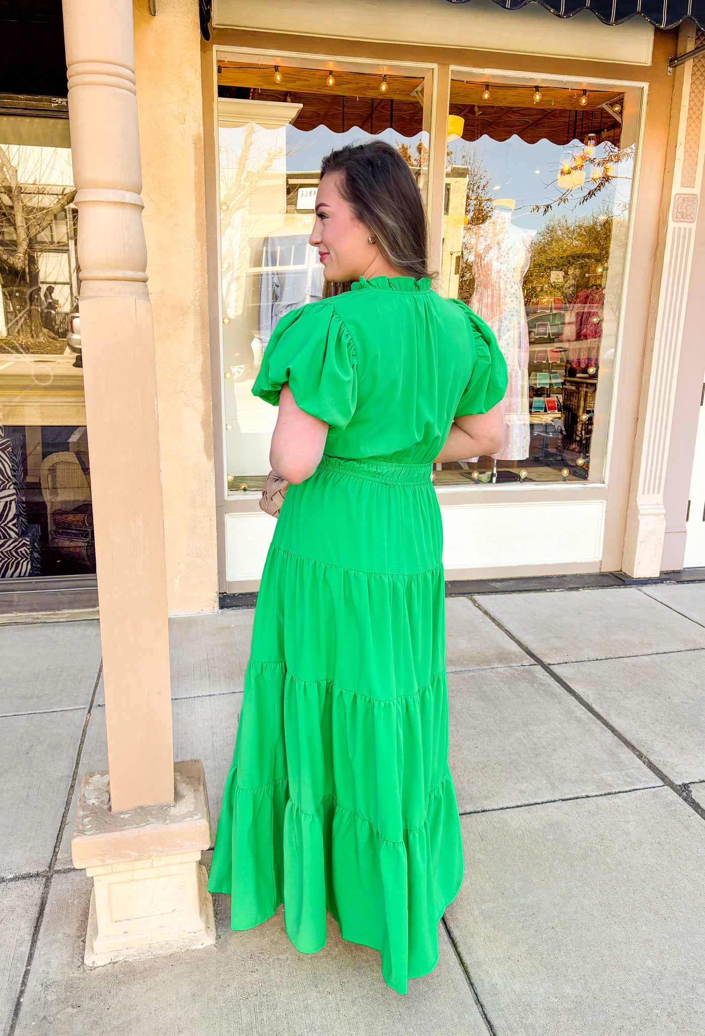 Take It To Heart Midi Dress in Kelly Green - Groovy's