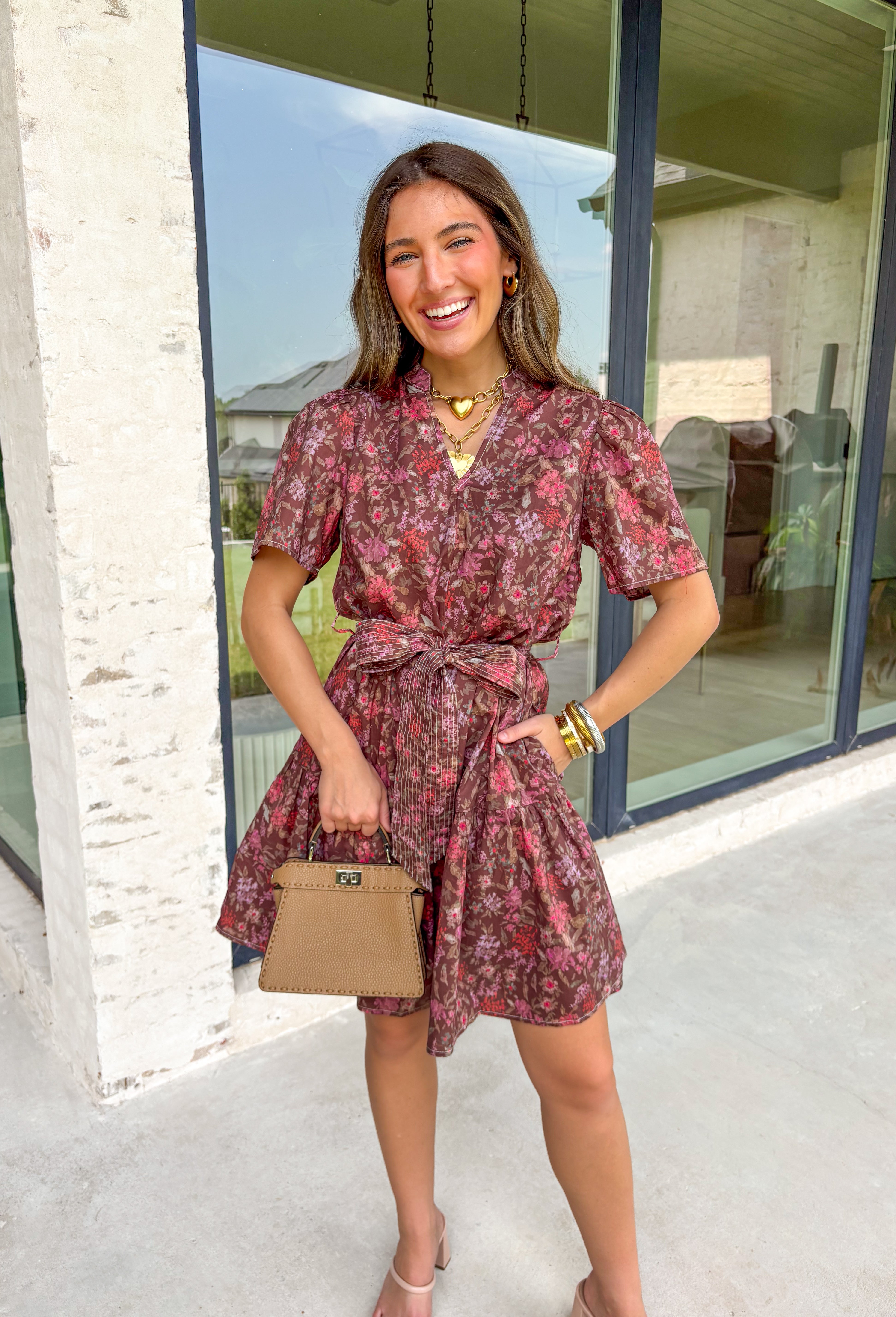 Thankful Moment Floral Dress - Groovy's