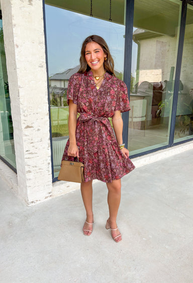 Thankful Moment Floral Dress - Groovy's