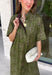Embrace effortless fall style with this beautifully detailed midi dress from Entro. Designed in a rich olive hue with a vintage-inspired paisley print in shades of brown and off-white, this timeless dress brings the perfect blend of western charm and boho flair. The flattering midi silhouette is easy to dress up or down, while convenient side pockets add an everyday touch you'll love. 