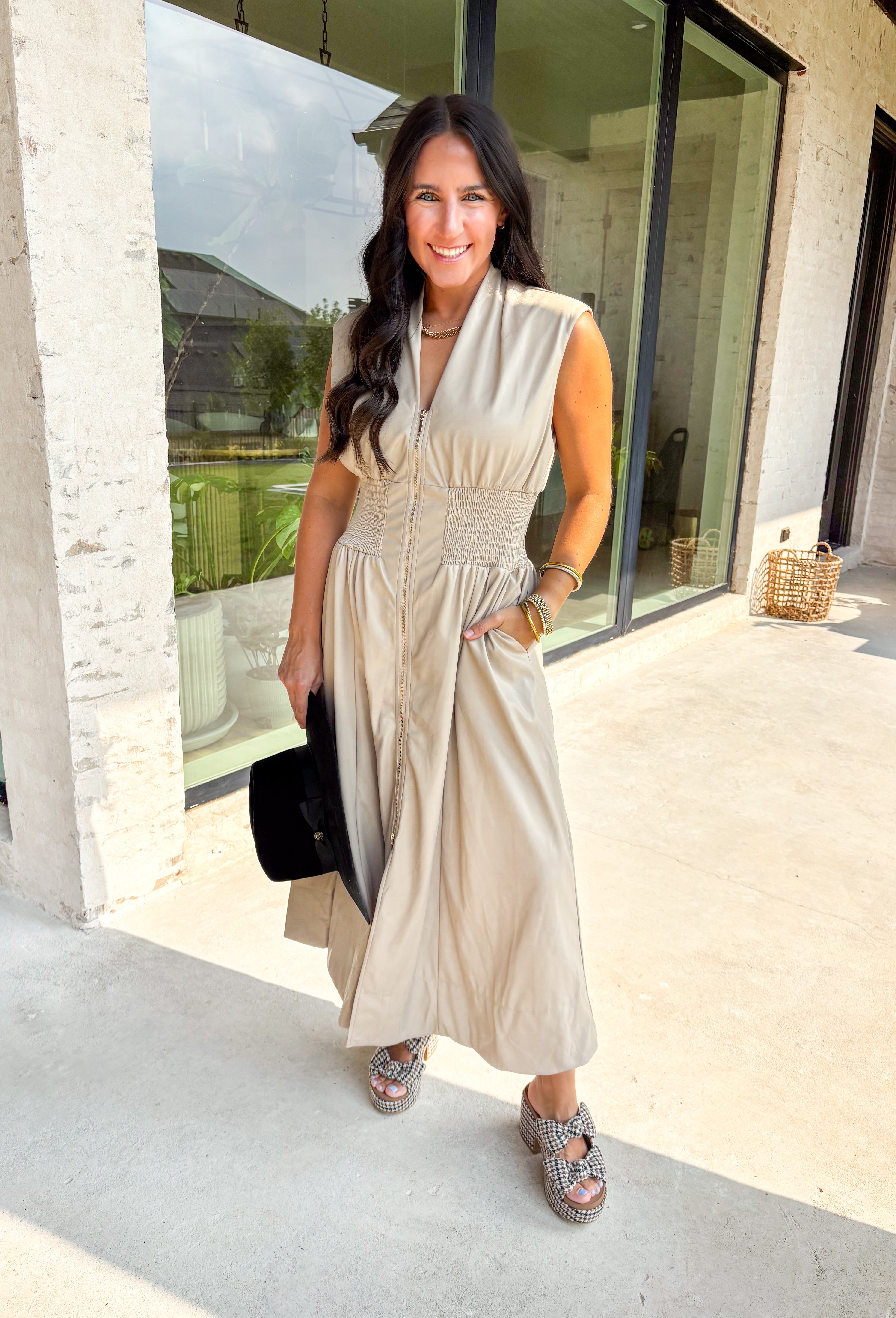 Think On It Midi Dress in Faux Leather - Groovy's