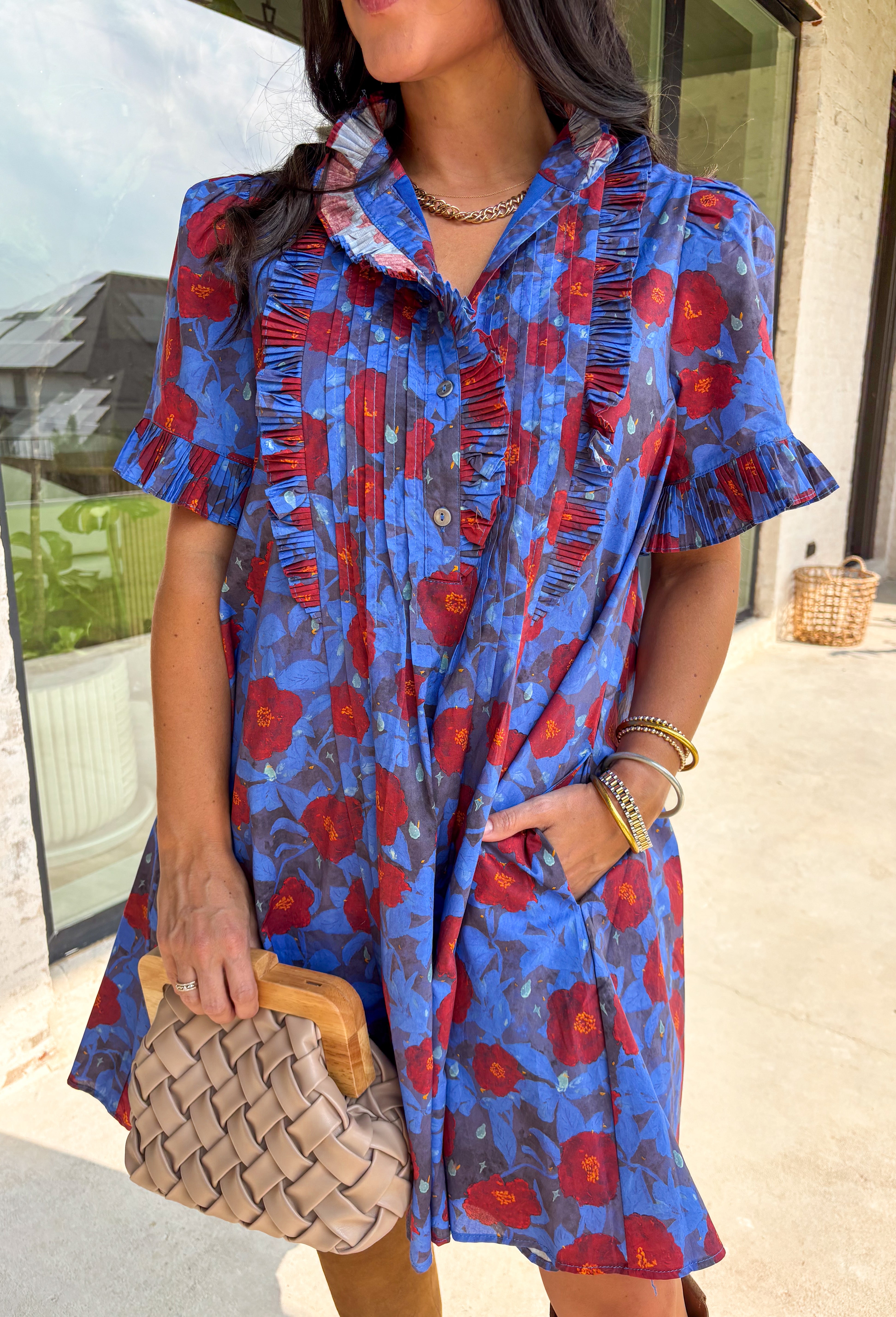 Time Flies Floral Dress - Groovy's