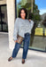 Stay cozy in timeless style with this dusty blue and off white striped cardigan! Made from an ultra-soft knit, this button-down layer is perfect for tossing on over your favorite basics when the temperatures start to cool. Whether you're heading to the office, enjoying a weekend coffee run, or relaxing at home, this cardigan is an effortless staple you'll reach for again and again.