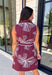 Rich fall colors and beautiful embroidered details make this dress an instant seasonal favorite! Crafted in a gorgeous wine hue, this sleeveless dress features delicate light blue and off white floral embroidery that creates a charming, handcrafted look. The button front and self-tie waist belt with playful contrast pom trim create a flattering silhouette, while side pockets and a fully lined design make it as practical as it is beautiful. 
