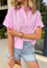 This light pink button down top is the kind of classic piece you’ll keep reaching for all summer! The soft pink color feels fresh and feminine, while the ruffle sleeves add just the right amount of detail to elevate an everyday look. Designed with a timeless button front, it’s easy to dress up or keep casual depending on your plans. Lightweight and breathable, it’s perfect for everything from workdays to weekend outings. 