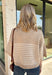 Classic stripes and cozy comfort come together in this effortlessly stylish sweater from Entro. Designed in a warm camel hue with timeless off-white stripes, this short sleeve sweater is the perfect blend of polished and comfortable. The mock neckline gives it a sophisticated touch, while the decorative button detail at the front adds just the right amount of charm. Finished with ribbed trim and a soft, cozy knit, this versatile top is perfect for everything from workdays to weekend coffee dates.