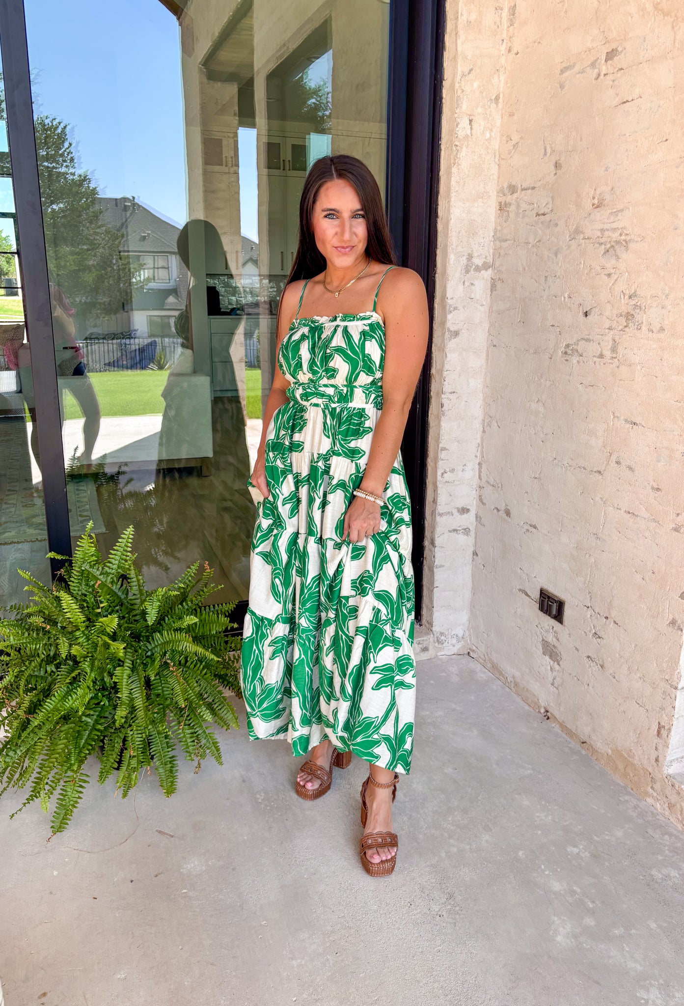 Tropical Escape Midi Dress - Groovy's