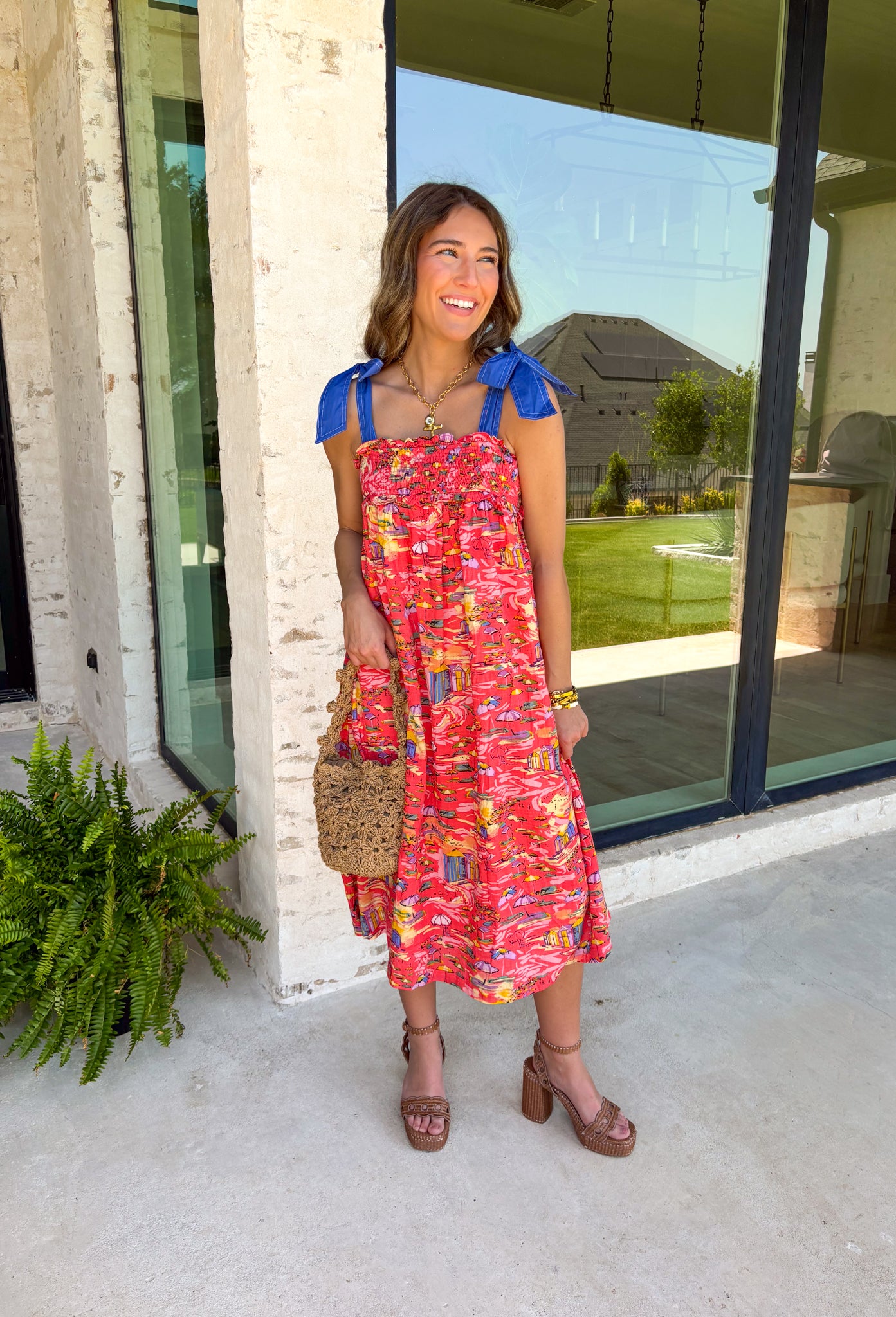 Tuscany Villa Midi Dress - Groovy's