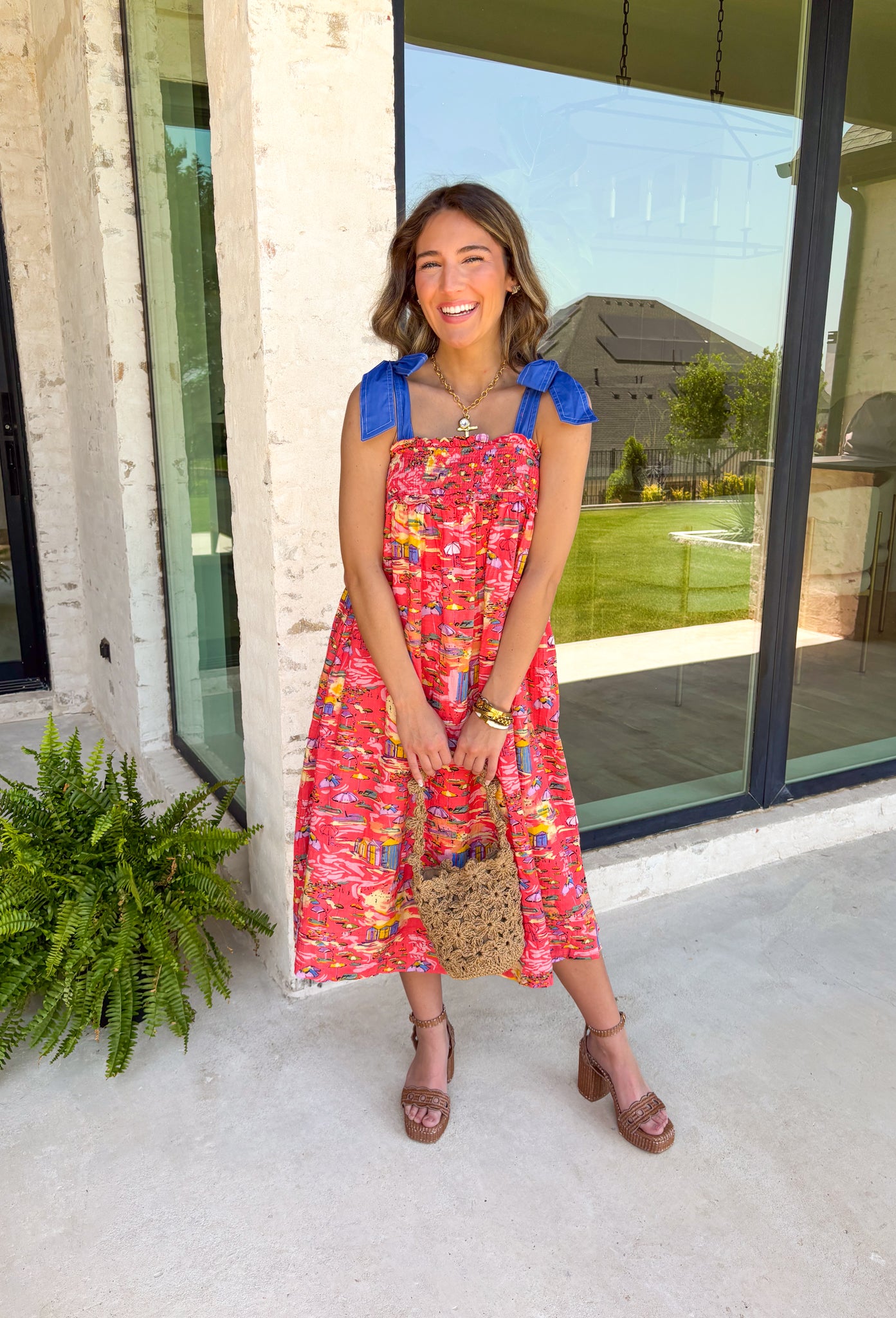 Tuscany Villa Midi Dress - Groovy's