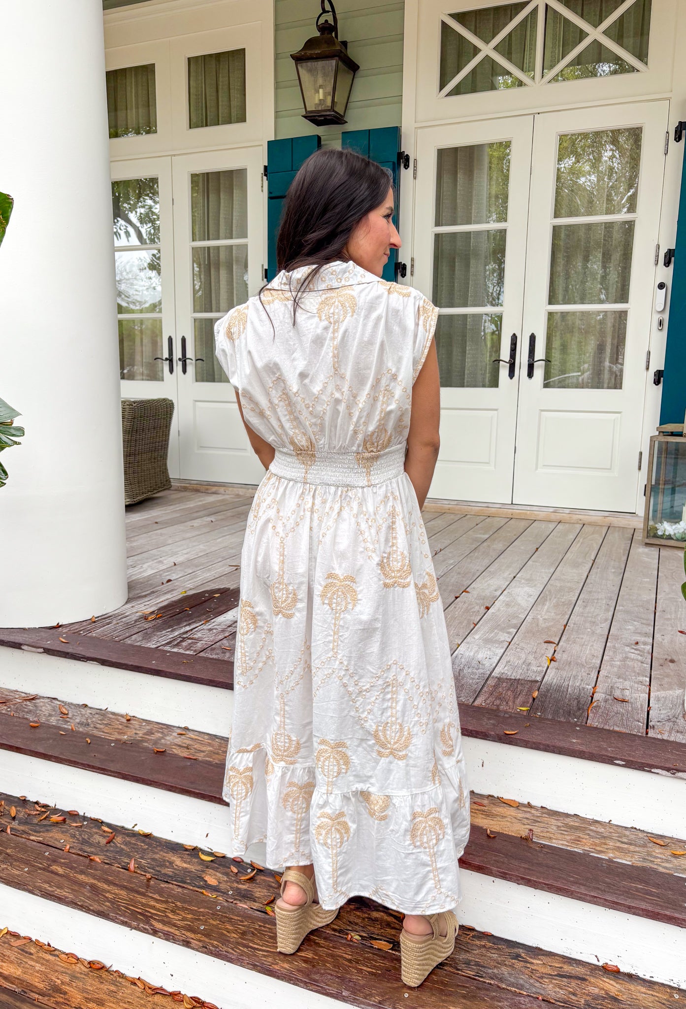 Under The Palm Trees Midi Dress - Groovy's