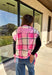 Get bundled up in cuteness with this cozy pink and white plaid vest! With sweet pops of black in the pattern and darling pink bow ties on each side, it brings just the right amount of charm to your cold-weather wardrobe. Whether you're layering it over a long sleeve tee or a chunky knit sweater, this vest is ready to warm things up in the coziest way.