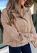 Classic gingham gets a fun fall refresh with this camel and cream jacket from Glam. The neutral checkered print keeps it easy to style, while sequin stitching throughout adds just the right amount of sparkle when it catches the light. A collared neckline and both zipper and button closures give it a structured, jacket-inspired look, while the elastic back hem creates a comfortable shape.