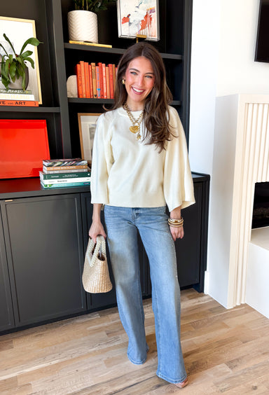 Statement denim, but still totally wearable. These medium wash wide leg jeans by Vervet feature a flattering high-rise fit with silver rhinestone detailing running along the sides of each leg for just the right amount of sparkle. The wide leg silhouette feels fresh and effortless for spring, while the longer inseam gives them a sleek, elongating look. Dress them up or keep them casual—either way, these jeans are made to stand out.